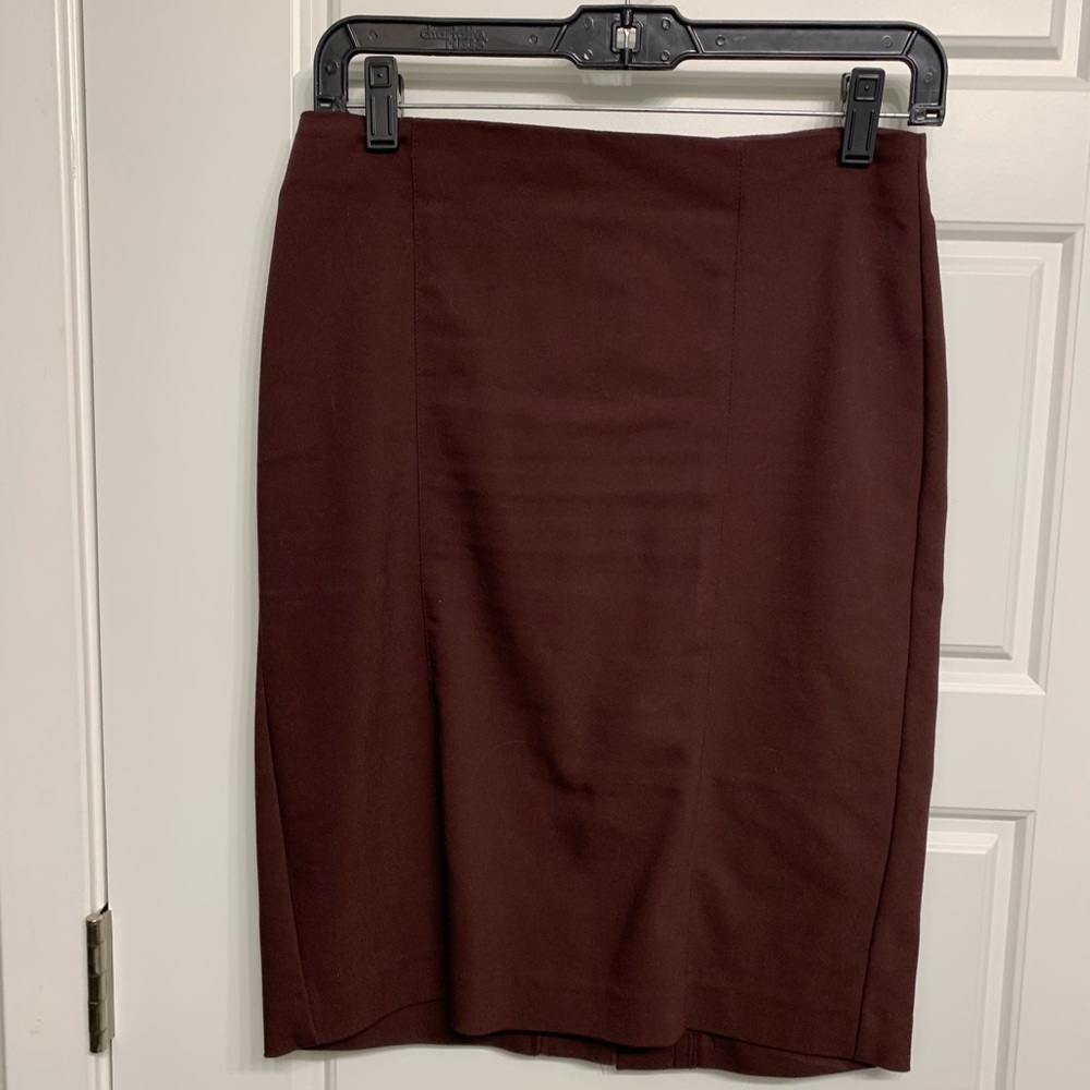Maroon pencil skirt